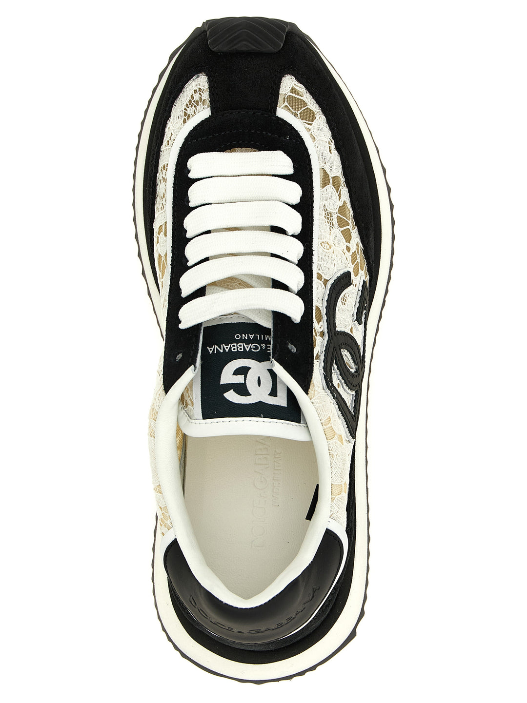 Dolce & Gabbana Dg Cushion Sneakers - Bianco/Nero | 5e9f6f49326bd0c1fc391ac0e7a01b7390ad072f