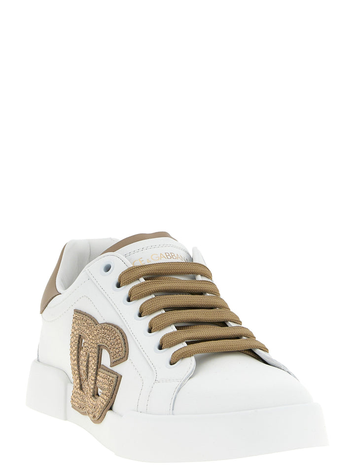 Dolce & Gabbana Portofino Sneakers - Beige | 5074b7bd736f82d6dee0b91494ef28616834c359