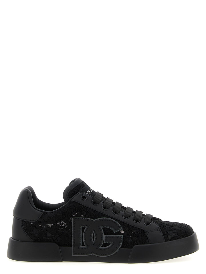 Dolce & Gabbana Portofino Light Strobel Sneakers - Nero | 8c8faf67308fd173b7a852dc87ad5ba54454ded0