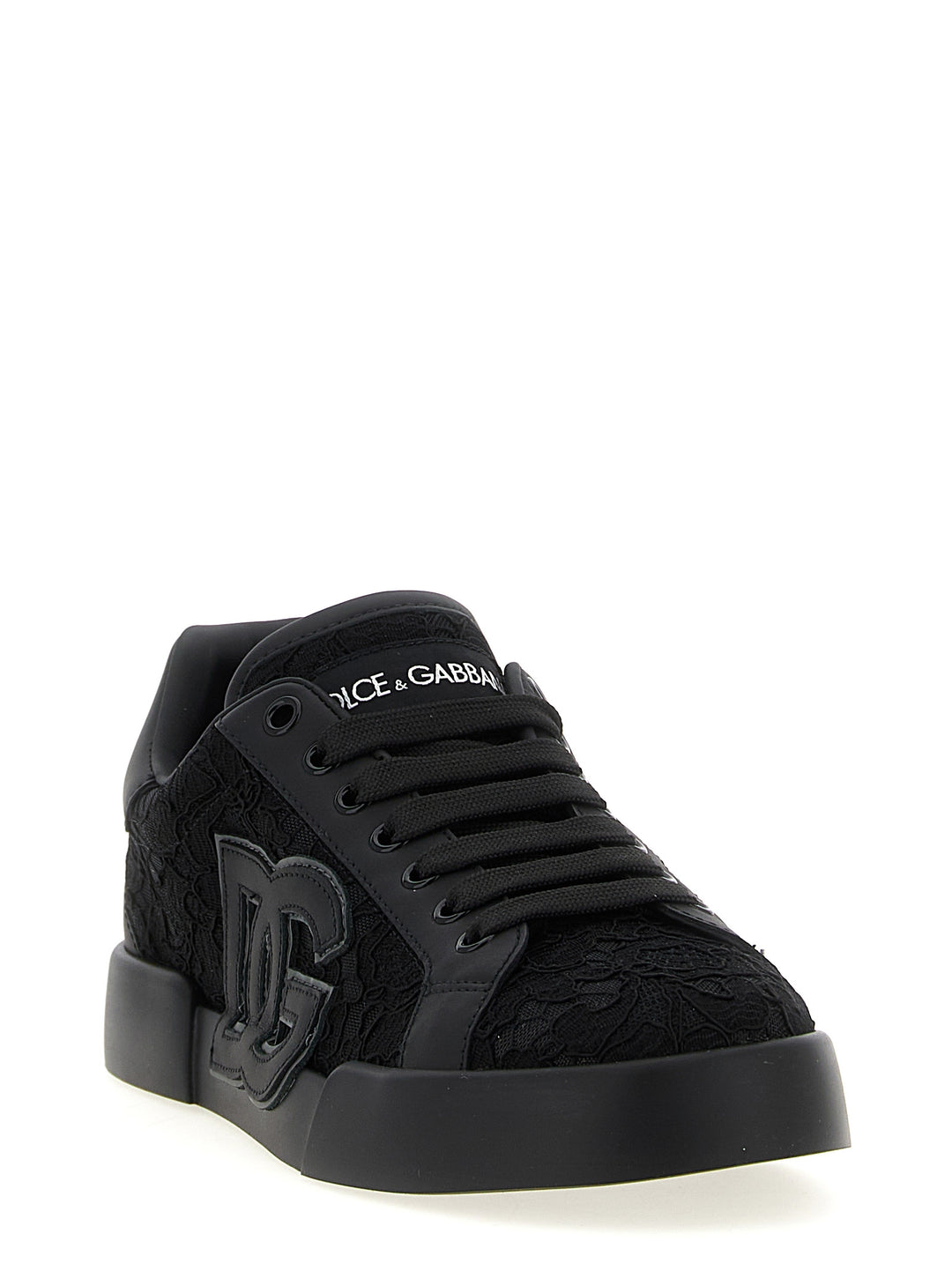 Dolce & Gabbana Portofino Light Strobel Sneakers - Nero | 87e2c8c7cf17763e00d3058615f1e9ce6ca6793a