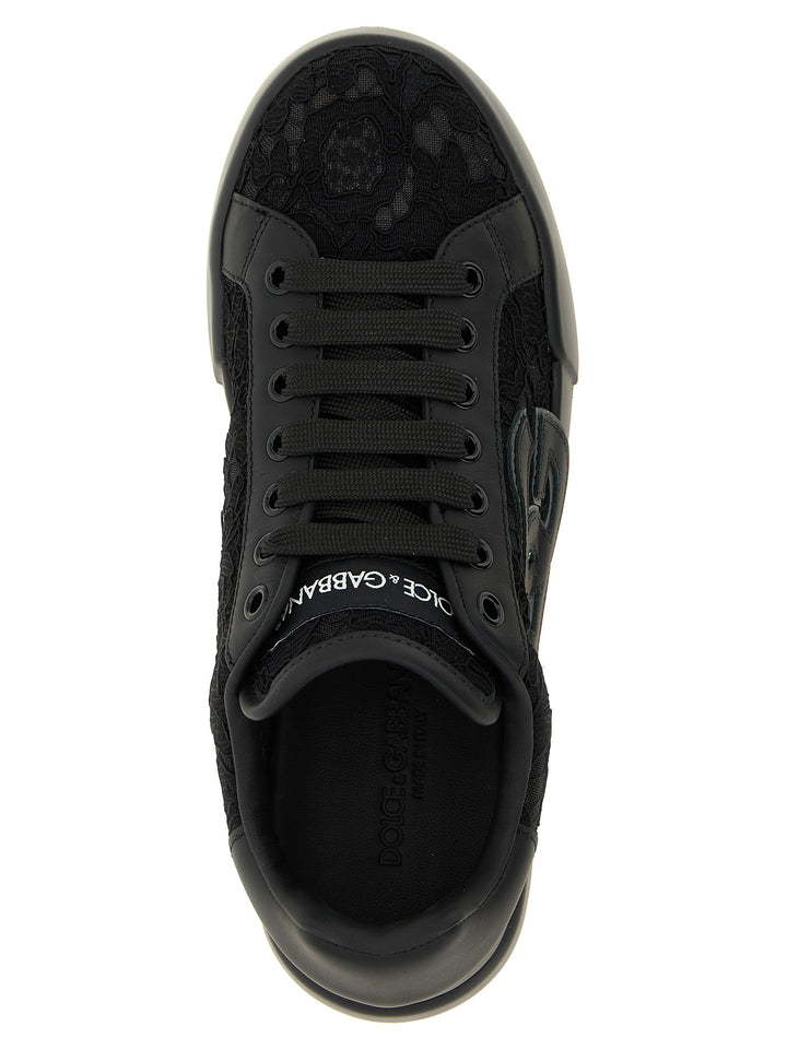 Dolce & Gabbana Portofino Light Strobel Sneakers - Nero | 93e71921ece92bb16ba246c5a7e12e7600eeeae7