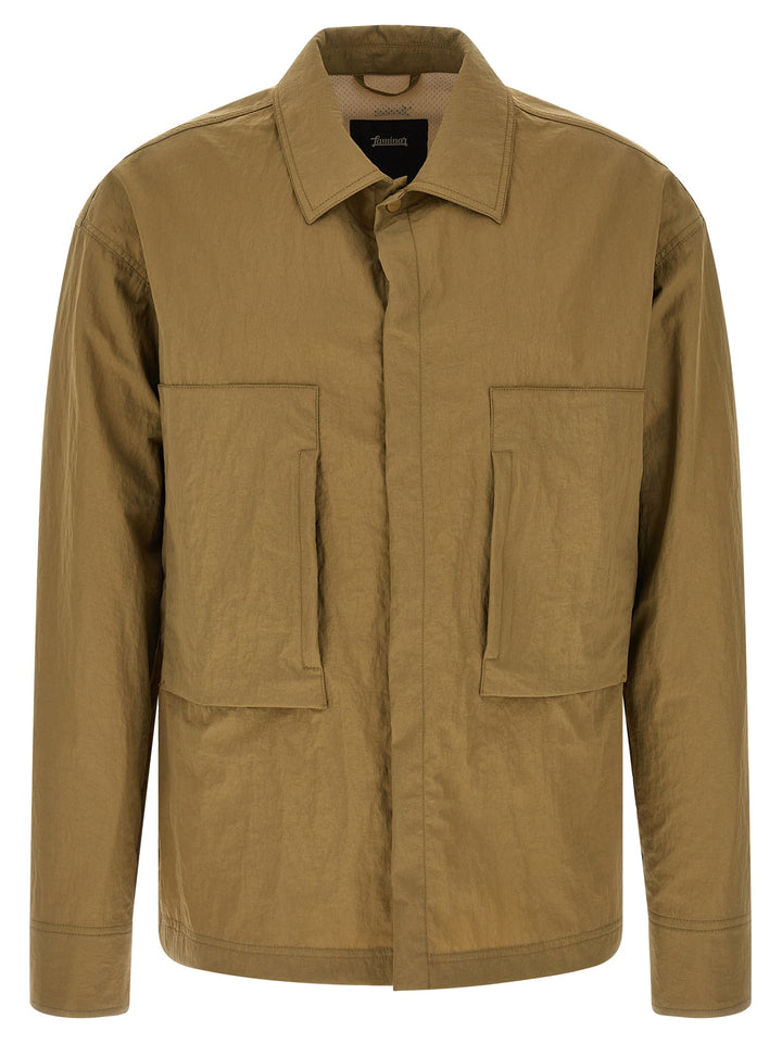 Laminar Shacket Rippled Effect Puffer Jackets - Verde | 5420301a502e1b6b0a9232ae30bd46d53db2cbe4