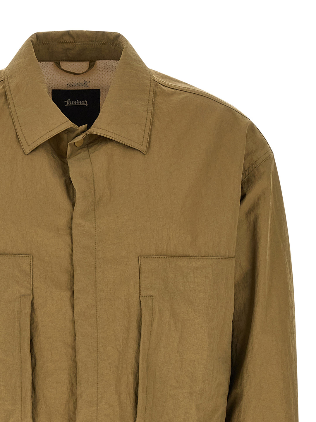 Laminar Shacket Rippled Effect Puffer Jackets - Verde | 6a94824a92d756df2eb7b54b913dee0b9364c274