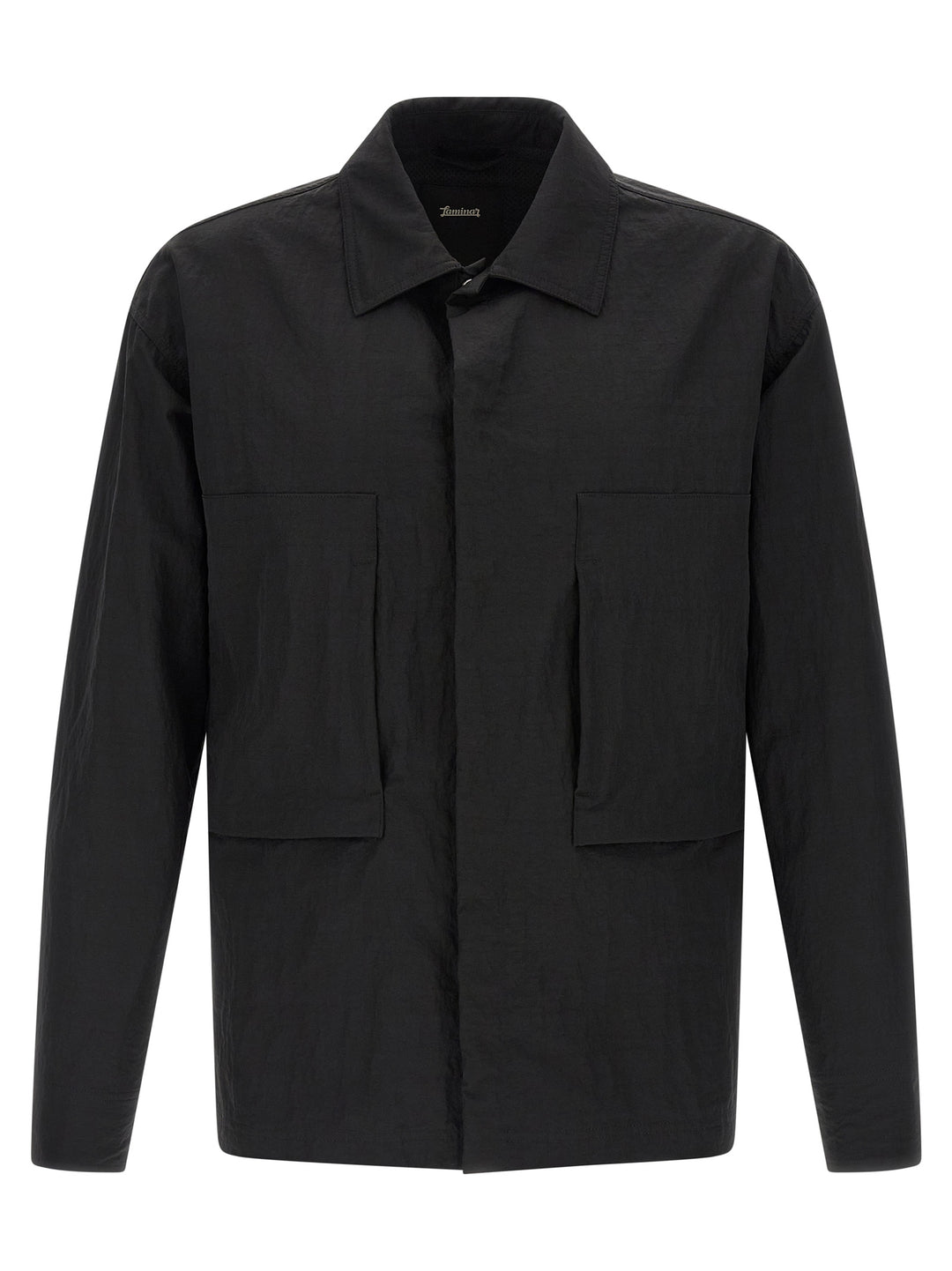 Laminar Shacket Rippled Effect Puffer Jackets - Nero | 5052168f4f4d25fdb1febc8e6516e7a04fa0b06a