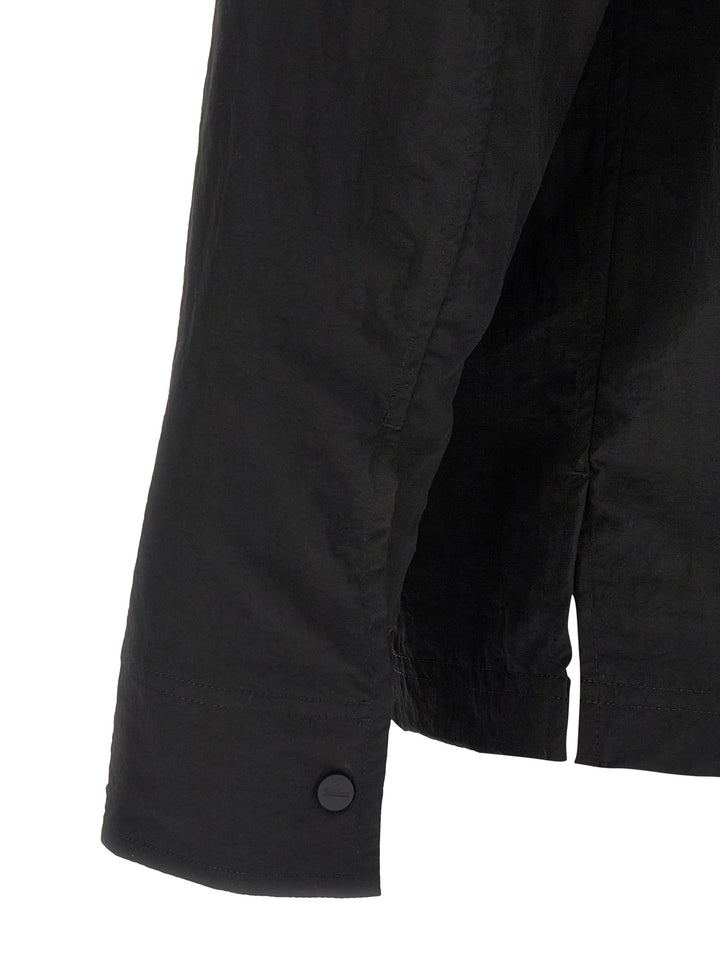 Laminar Shacket Rippled Effect Puffer Jackets - Nero | e154bab031e923c2df7122ea512ce25827eeb485