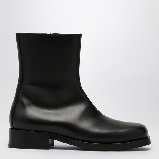 Black Leather Ankle Boot