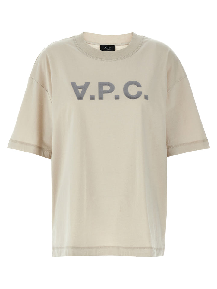 A.P.C. Oversize Grand Vpc T shirt - Beige | eb987524e64850fa69832de444de57722285ce2b