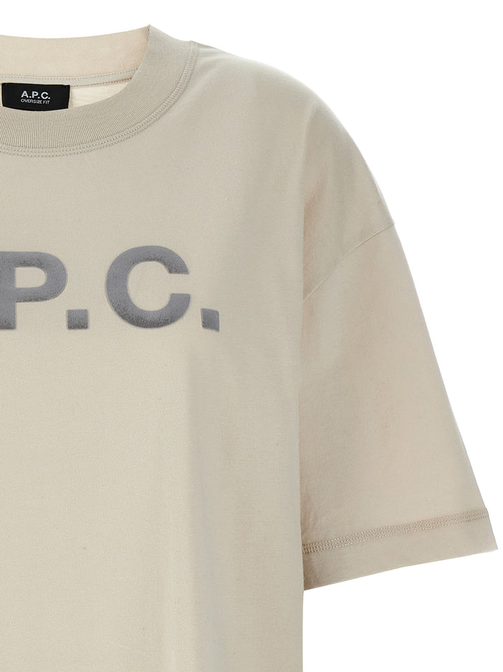 A.P.C. Oversize Grand Vpc T shirt - Beige | d5ff56adb2f4c1c9fef18e34d841756ac0a6acaf