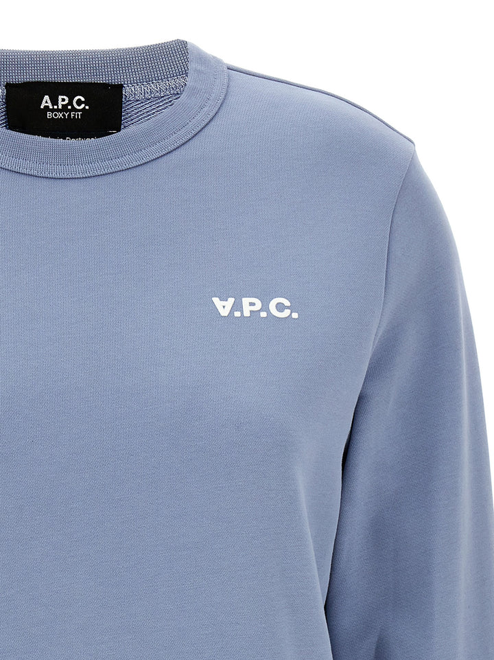 A.P.C. Boxy Petit Vpc Felpe - Celeste | b0e1890de4c6833a49adb7916c7a6ec1aabf9634