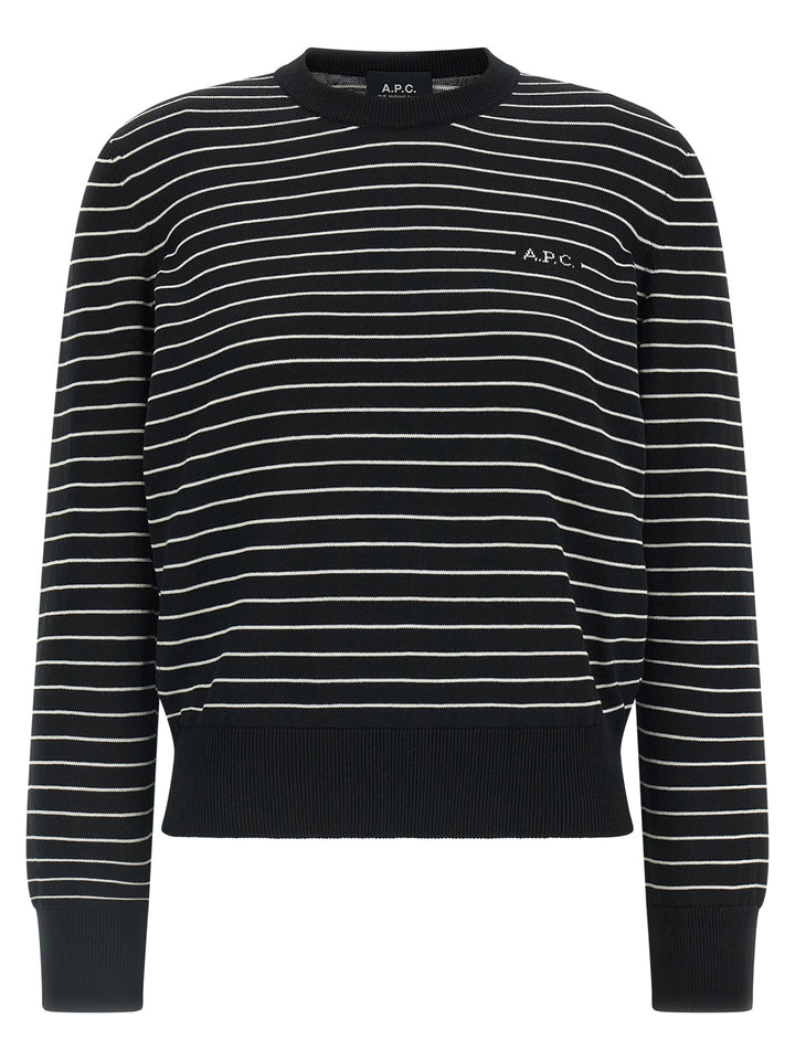 A.P.C. Sima Maglioni - Bianco/Nero | a874ebd5430ad4de7bdc6864f0b067878da22b75