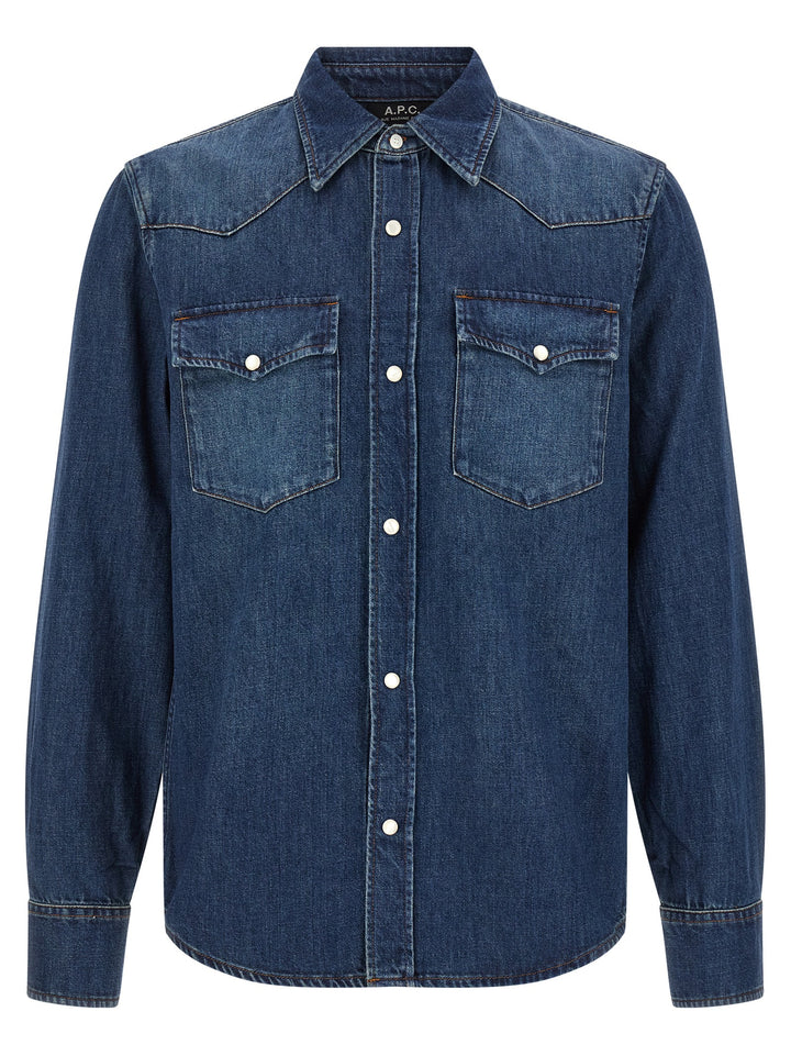 A.P.C. Western Camicie - Blu | 4b86602eb92c63a9bf00819c94374f7553594b46