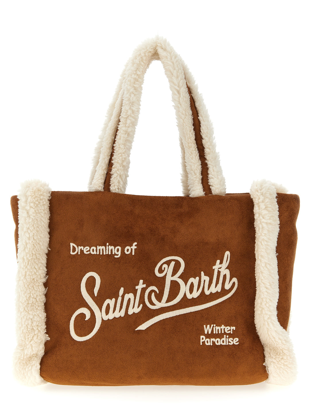 Mc2 Saint Barth Colette Shearling Borse a Mano - Marrone | 28d150474e038b086b691f424b4c2ea1142fc110