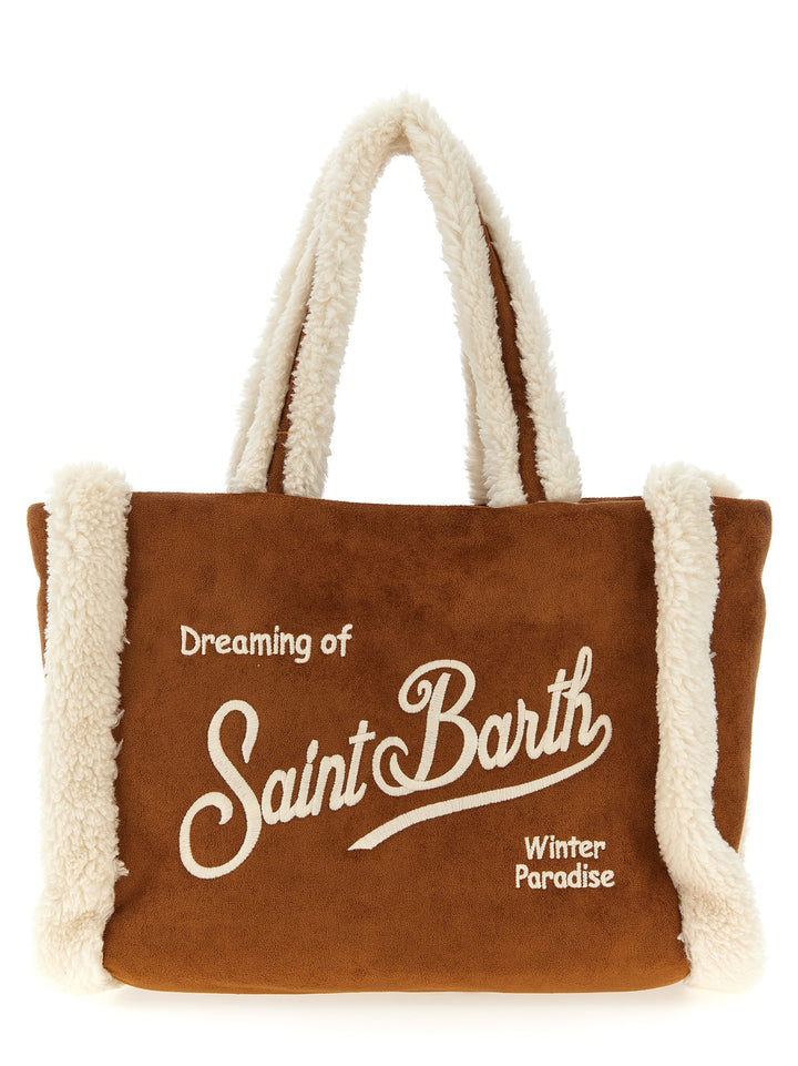 Mc2 Saint Barth Colette Shearling Borse a Mano - Marrone | 28d150474e038b086b691f424b4c2ea1142fc110