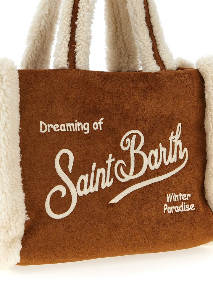 Mc2 Saint Barth Colette Shearling Borse a Mano - Marrone | b2ad1d114761056f3a23635307099d15c651802a