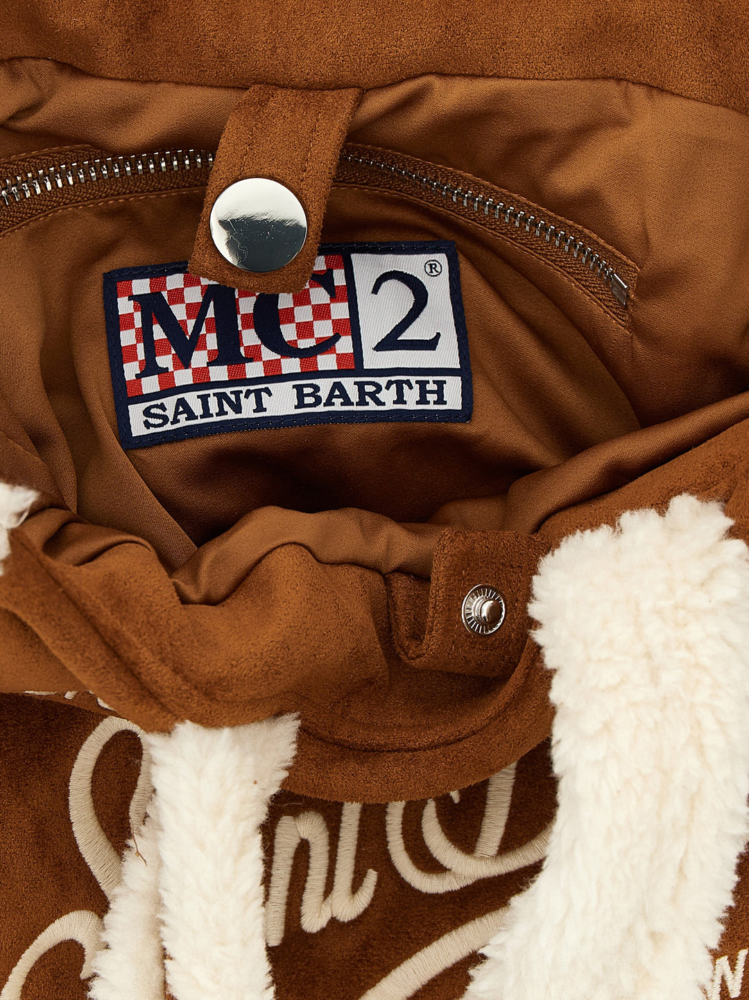 Mc2 Saint Barth Colette Shearling Borse a Mano - Marrone | bca5d5c13b4adb9b2b64a5fdc434d1fe3234e321