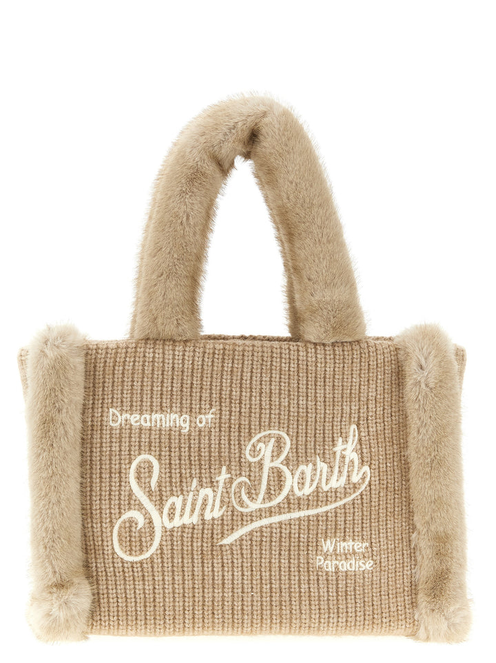 Mc2 Saint Barth Colette Shearling Rib Borse a Mano - Beige | ba14d6090b095a6c3930ebbd9933d0a2f1645252