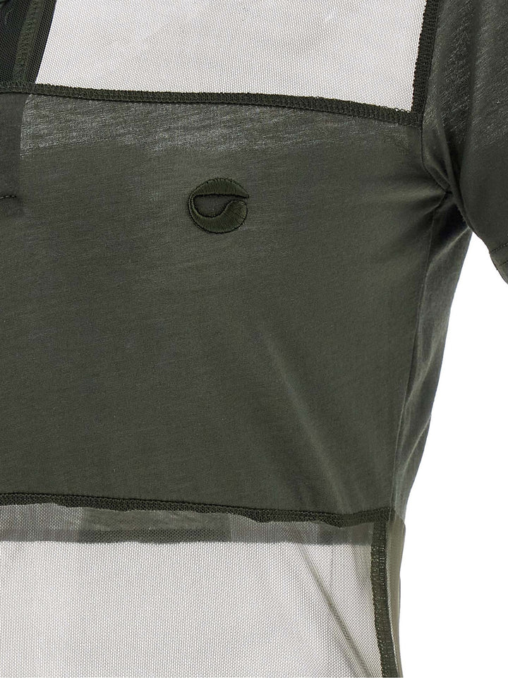 Coperni Sheer Striped Polo - Verde | 6f3663bdd3048a573f8f3afc9412d9c88973d149