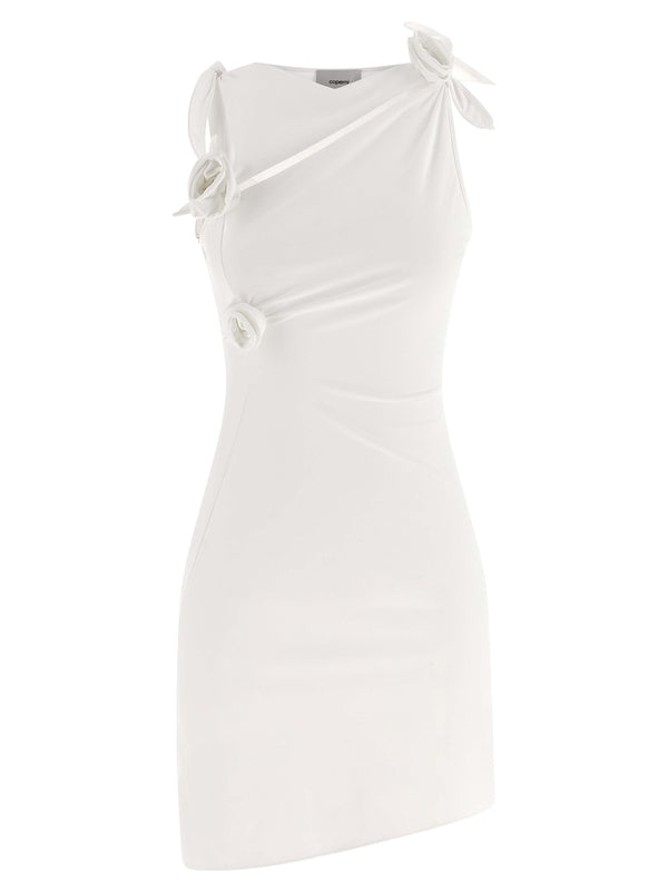 Asymmetric Flower Abiti Bianco