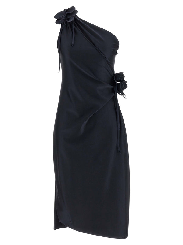 Asymmetric Mini Flower Abiti Nero