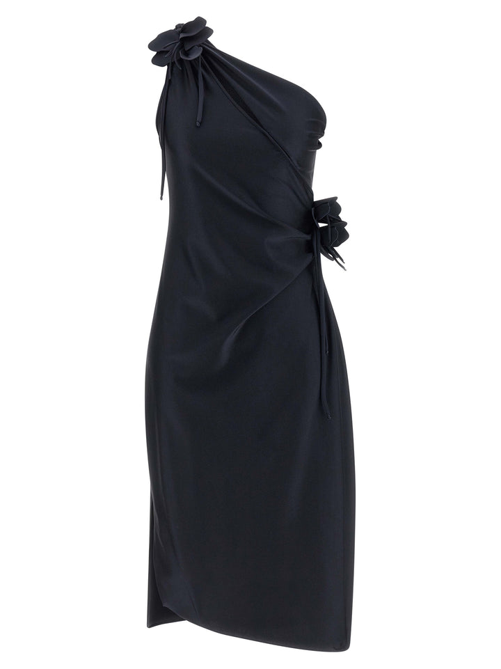 Coperni Asymmetric Mini Flower Abiti - Nero | abcb70266f1e54295d1af8b3f50bdeaee86d64ec