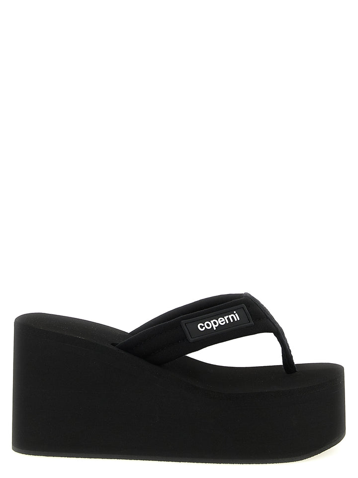 Coperni Branded Wedge Zeppe - Nero | f85c09f063fb17add59fb0973251d627b8f7a082