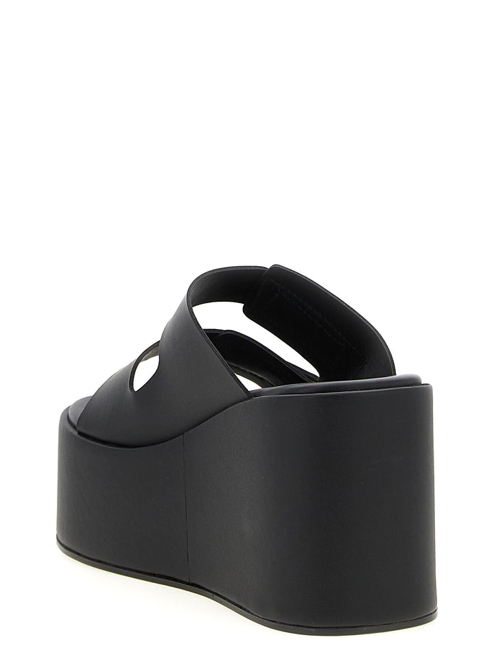 Coperni Patch Wedge Sandal Zeppe - Nero | e2dbfea3ff533f9ce596a271f6bf92376034ab1d