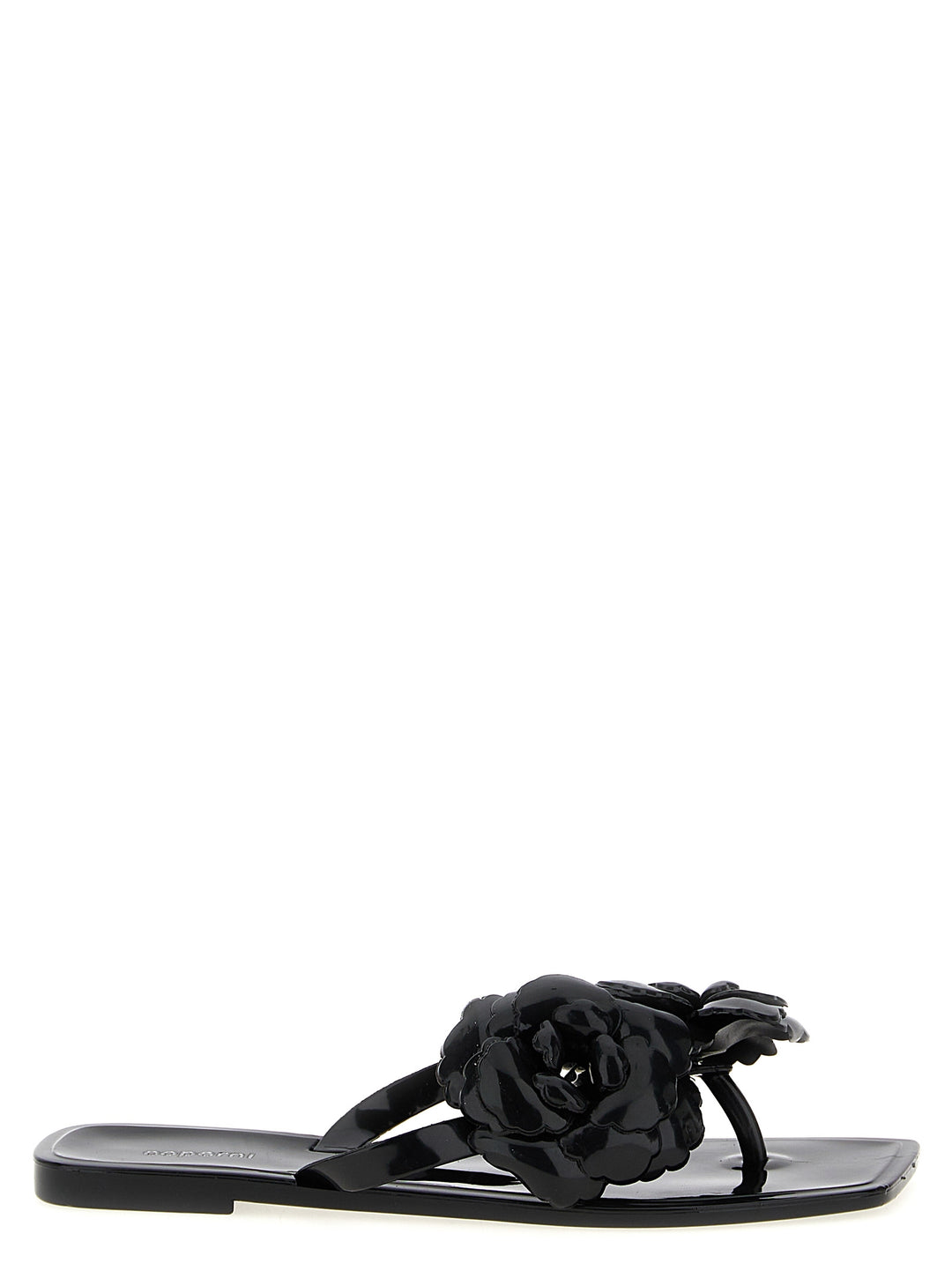 Coperni Silicone Flower Flat Sandali - Nero | 03e6a05c8b153db323cab1145531f7b88c87a42c