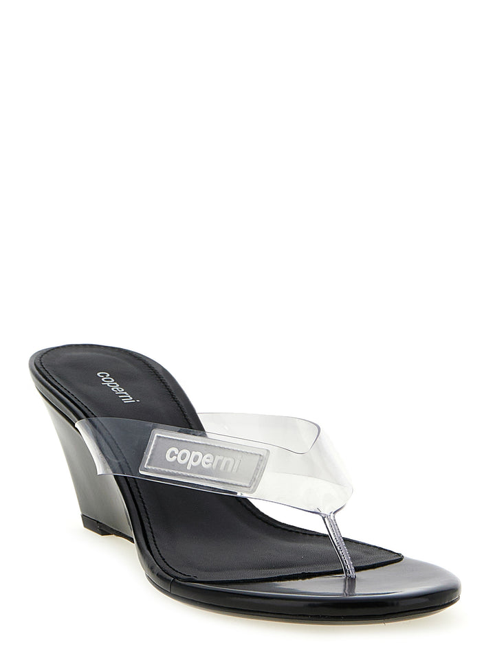 Coperni Logo Patch Sandals Zeppe - Trasparente | 02e893dc61255139c0a7ff86077ee5262e4f69ea