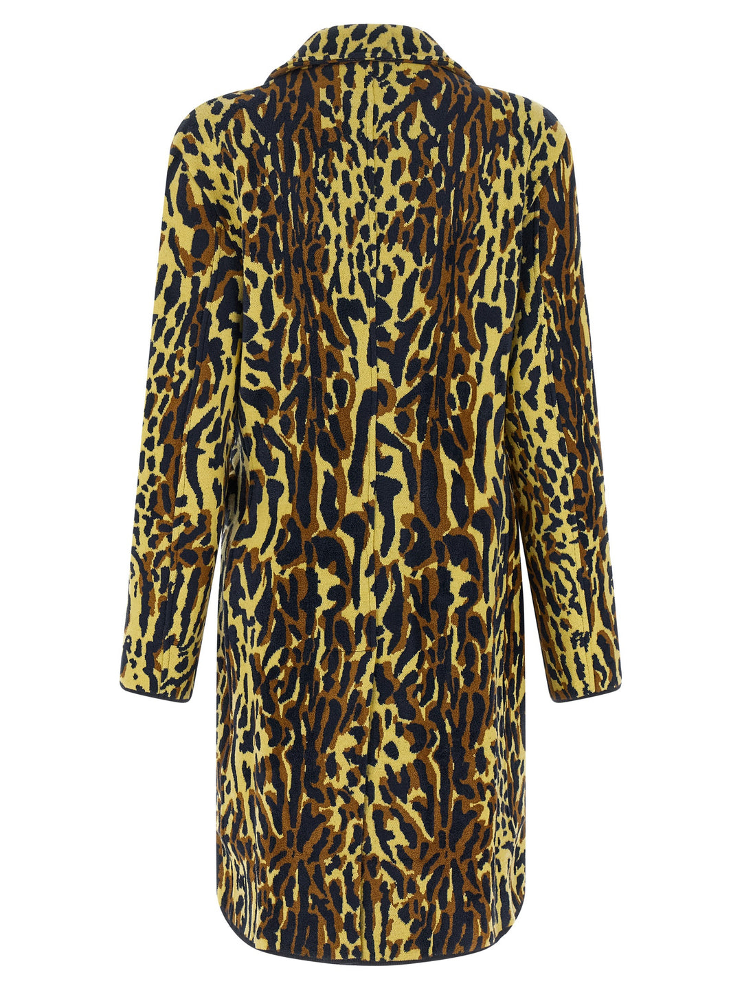 Marni Animalier Jacquard Wool Coat Trench e Impermeabili - Multicolor | 6aade2895406b343f4330b865c6d802e25361c1e