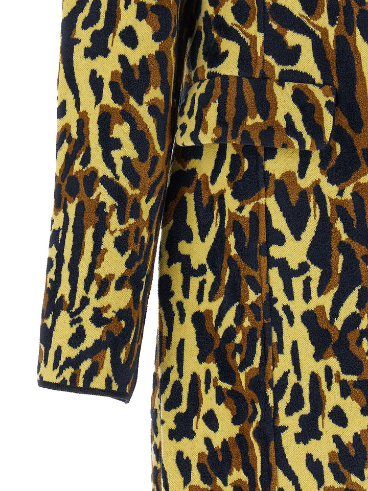Marni Animalier Jacquard Wool Coat Trench e Impermeabili - Multicolor | f9ed1ecb4025e85d804f379ff4be835cf84f18c0