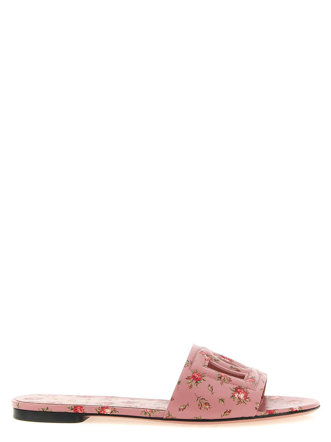 Dolce & Gabbana Leather Slides Sandali - Rosa | cf7d606d4135f3e087e313d7b64493d0d6239990