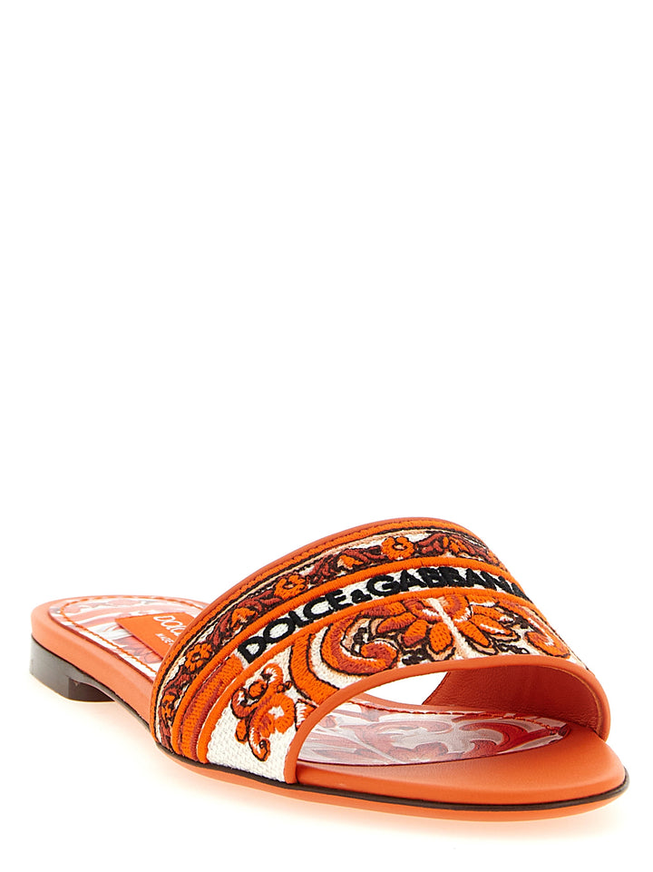 Dolce & Gabbana Bianca Sandali - Arancione | e49532ce42ec839d2a23ad882b91b7b39dfd6d2a