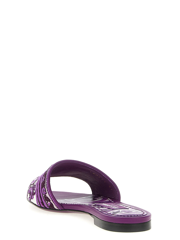 Dolce & Gabbana Maiolica Sandali - Viola | 22ed354605877ed787402810cdd46150eec3703e