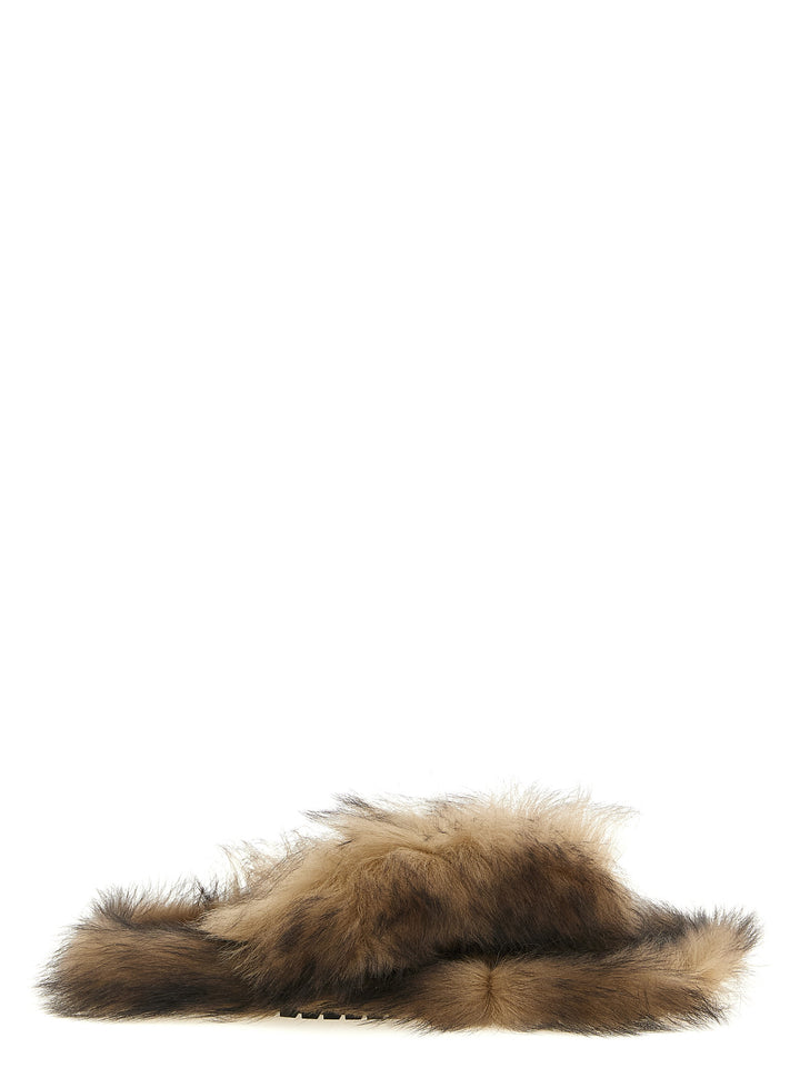 Dolce & Gabbana Sheepskin Sandali - Marrone | 11ea2b3724980784c32b7431ce695b55591cb738
