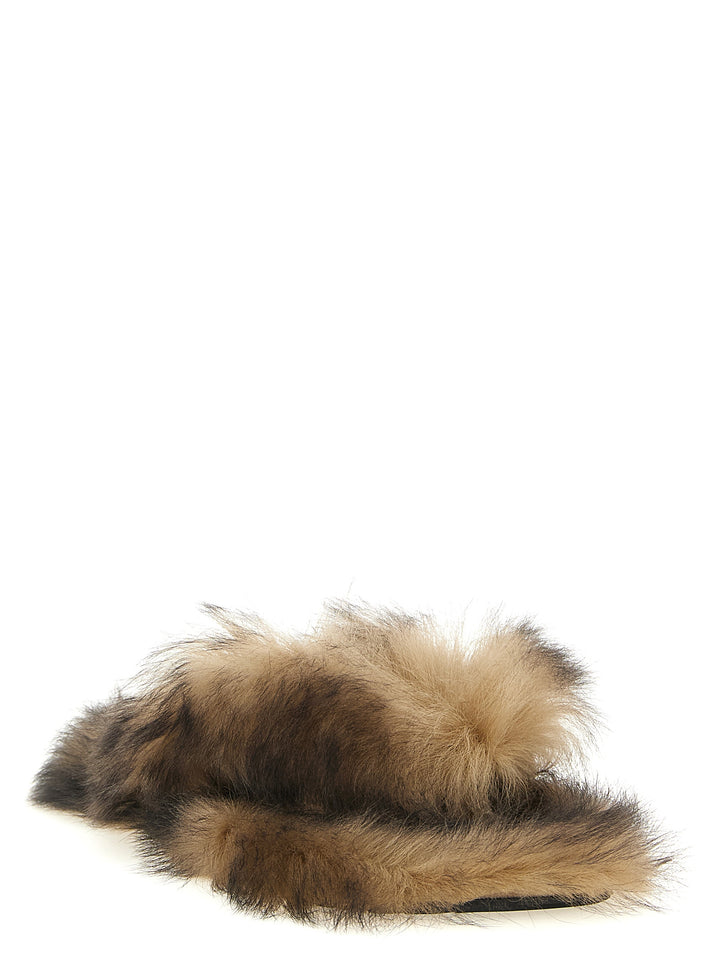 Dolce & Gabbana Sheepskin Sandali - Marrone | 641bae1a70dca264a140346888c883005dacf31e