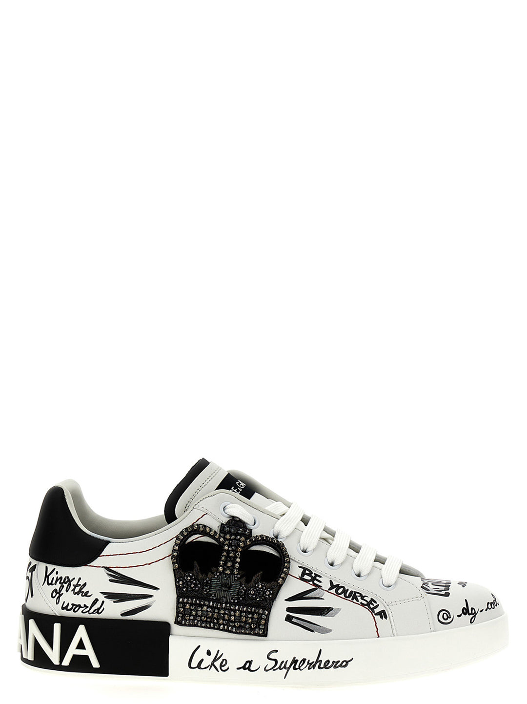 Dolce & Gabbana Portofino Sneakers - Bianco/Nero | 6f6b6a8b65b355037863dca5d957b9115620cc26