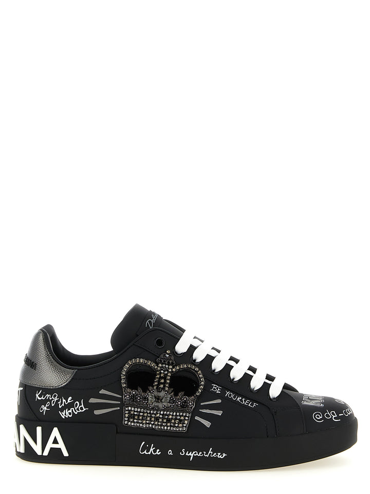 Dolce & Gabbana Portofino Sneakers - Nero | 88be36c4e238f69ffde8636c30cc736a8487fb90