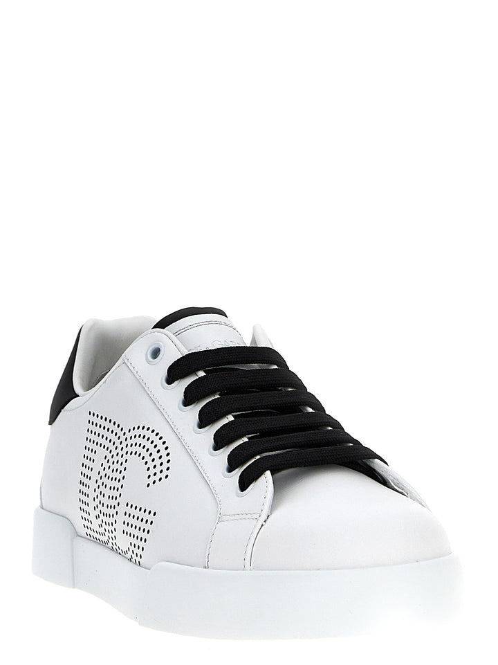 Dolce & Gabbana Portofino Sneakers - Bianco/Nero | 87c7c68805946c353f02afd1761b8d8b97fbeca8