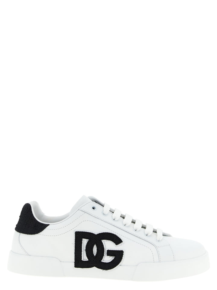 Dolce & Gabbana Portofino Light Strobel Sneakers - Bianco/Nero | c97f733b2e87c995a9266e1f950abfda98ef97cf