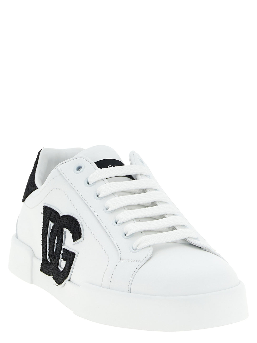 Dolce & Gabbana Portofino Light Strobel Sneakers - Bianco/Nero | 351794ba86378b31cd6eeb2562136ba9124c7814