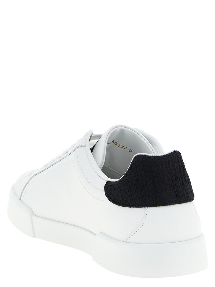 Dolce & Gabbana Portofino Light Strobel Sneakers - Bianco/Nero | bc519c9d4963e545ac8efab2f187d043831d5bfa