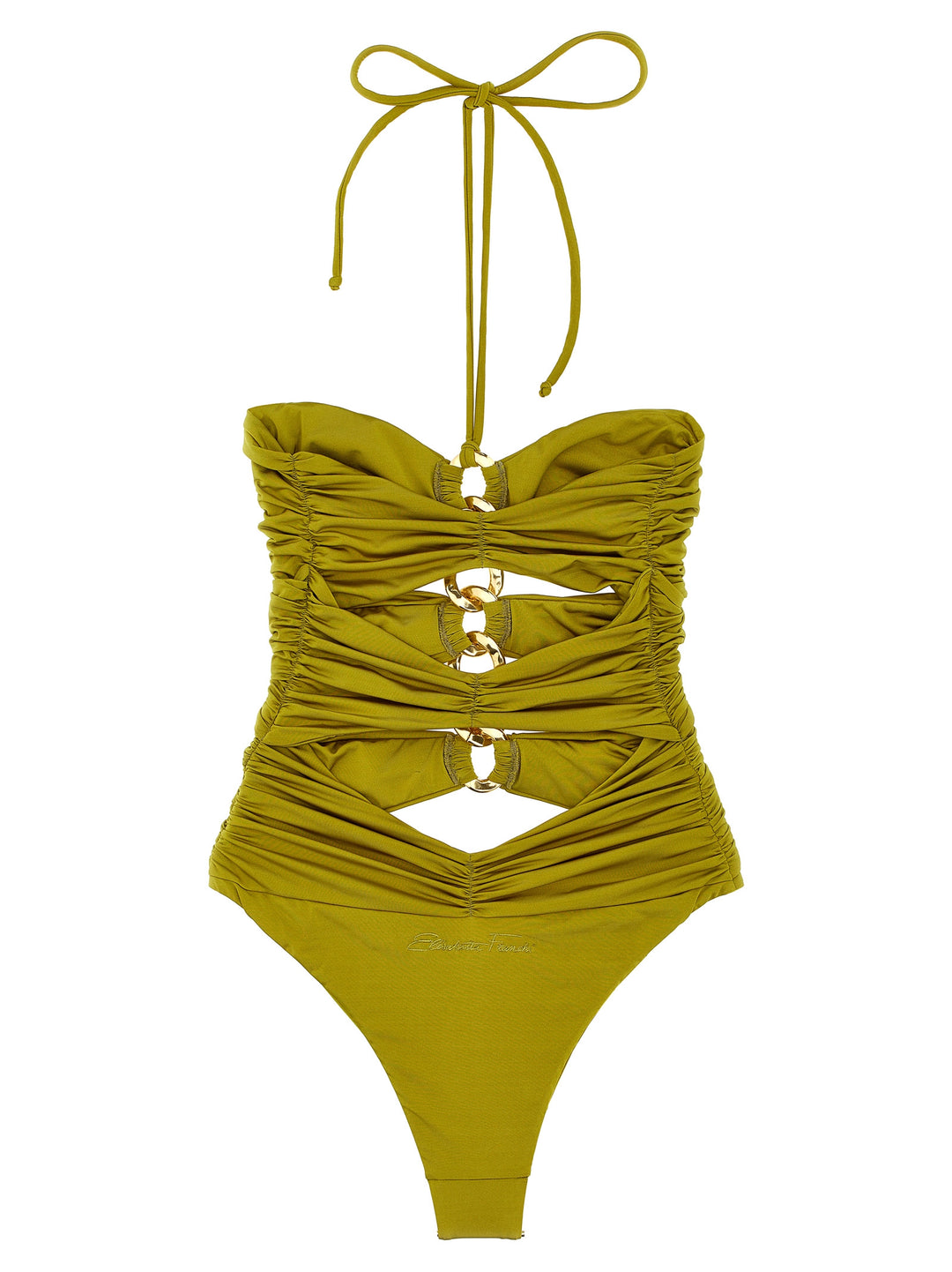 Elisabetta Franchi Chain One-Piece Swimsuit Beachwear - Verde | 57d381f15b49cf63656a3e83bb68c1010c42bcab