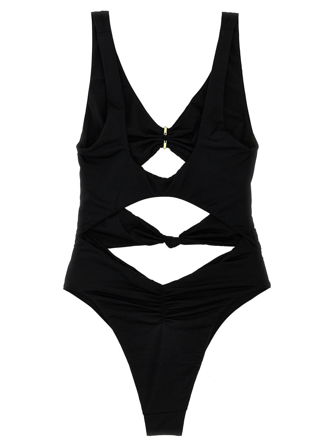 Elisabetta Franchi Knot One-Piece Swimsuit Beachwear - Nero | 591fc629d9c03b339cedfc9963bbfc6295cfbc50