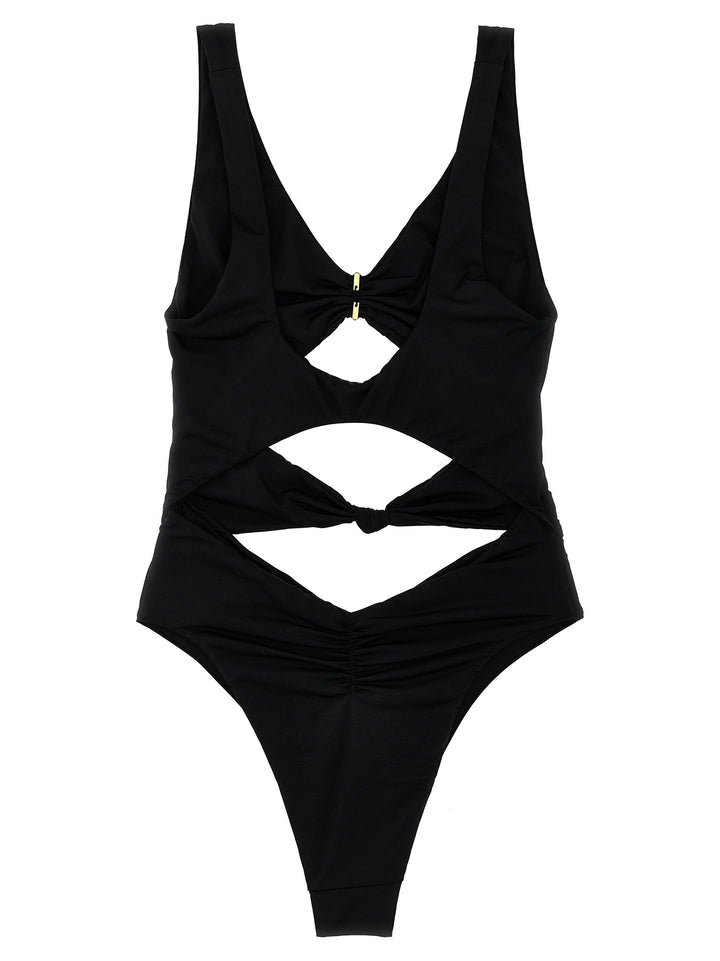 Elisabetta Franchi Knot One-Piece Swimsuit Beachwear - Nero | 591fc629d9c03b339cedfc9963bbfc6295cfbc50