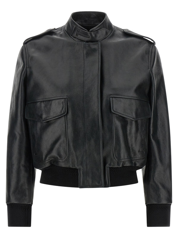 Aviator Puffer Jackets Nero