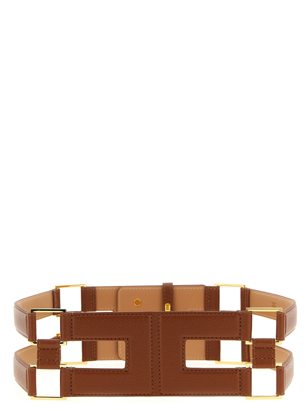 Elisabetta Franchi Double Band Belt Cinture - Marrone | c01ec5b7b20cfbff6c7a4ad7139b48af0def01ff
