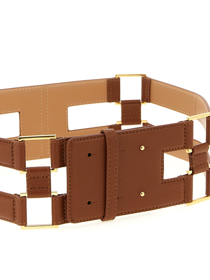 Elisabetta Franchi Double Band Belt Cinture - Marrone | d34ee76bae3e37401ce0b73e7c05d1a1a3984589