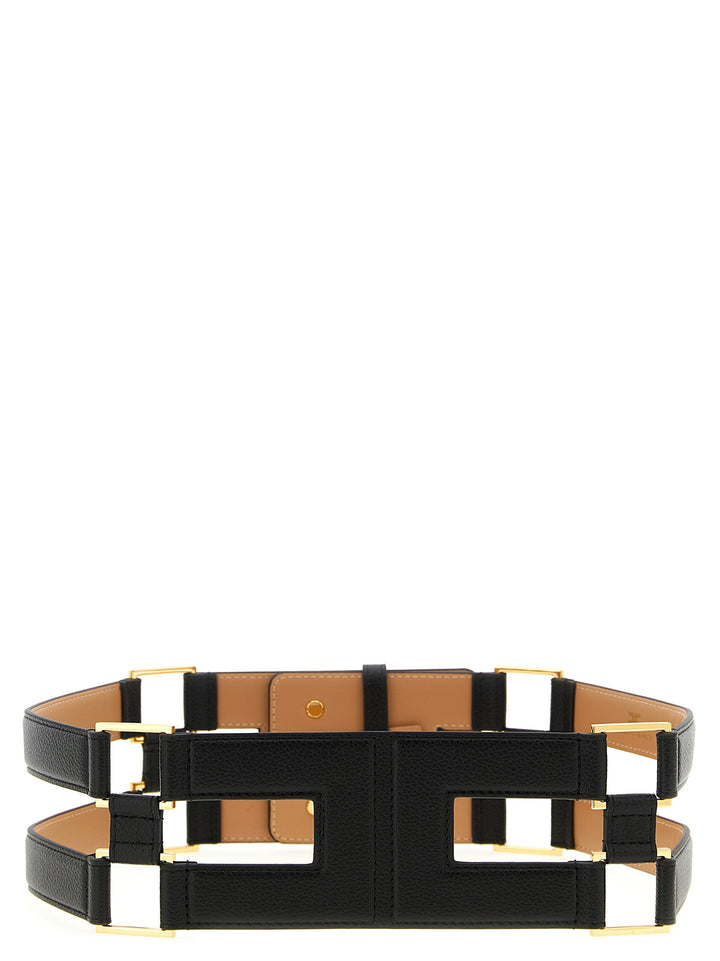 Elisabetta Franchi Double Band Belt Cinture - Nero | 9e167e56a5053acb22e6ee80e26c10f1fbf02ea3