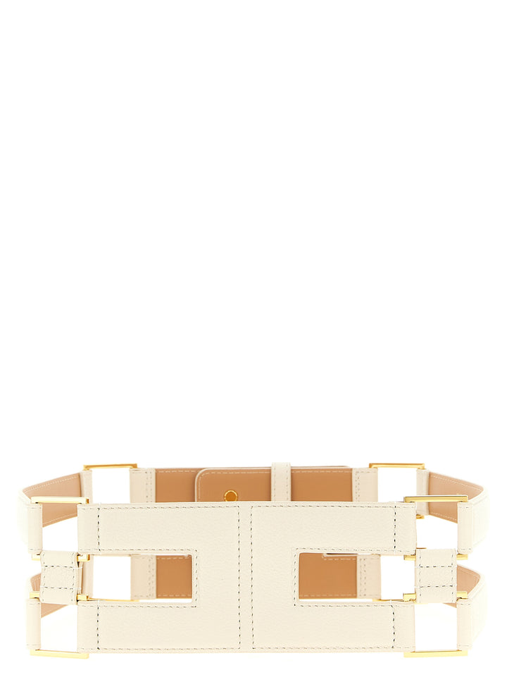 Elisabetta Franchi Double Band Belt Cinture - Bianco | b6da15f2accab7862777072159ea1efd775d7e9a