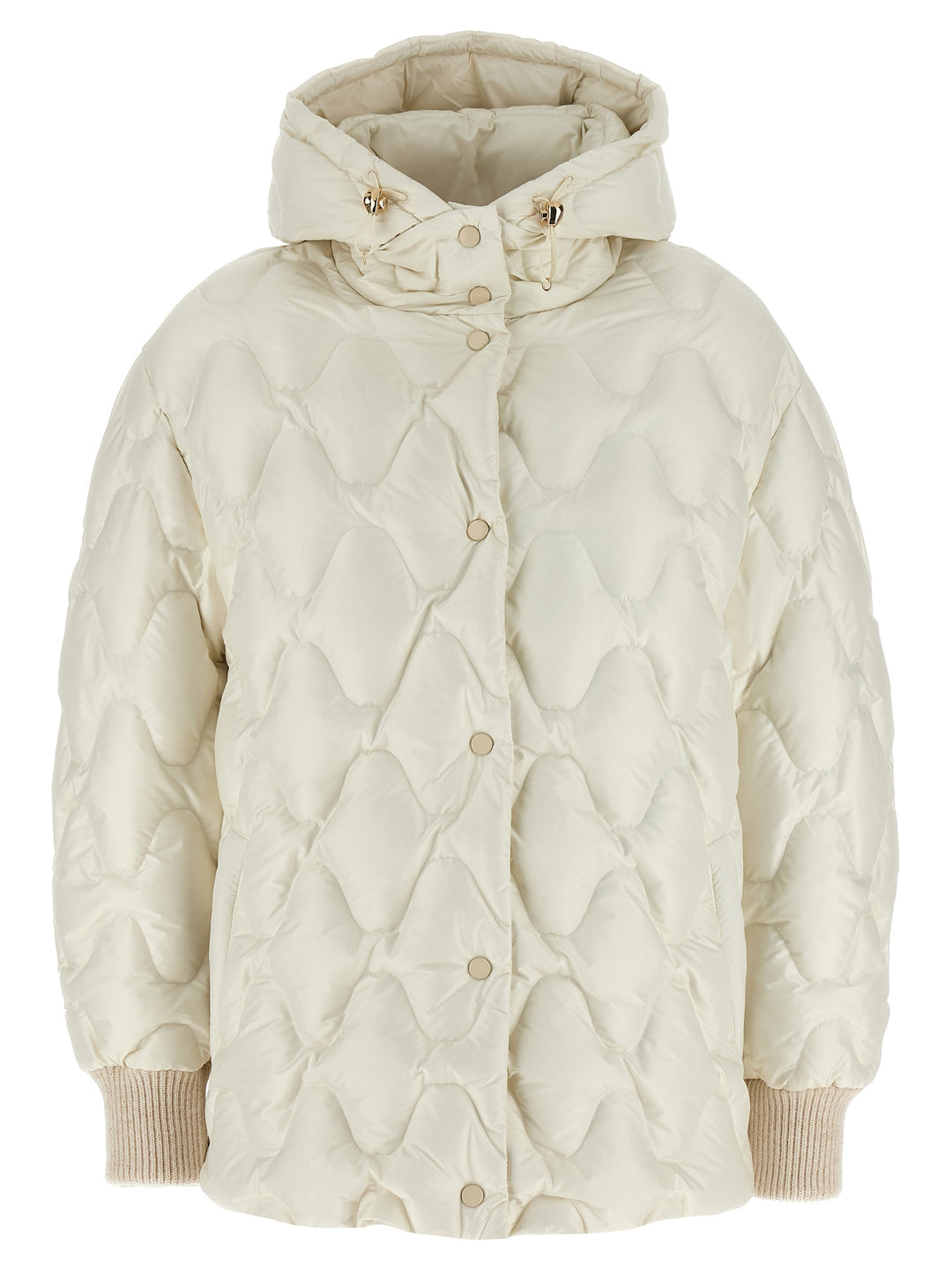 Fabiana Filippi Hooded Down Jacket Puffer Jackets - Bianco | 28ee1338dfe97a7d445866453c0c65a6b9cac0bc